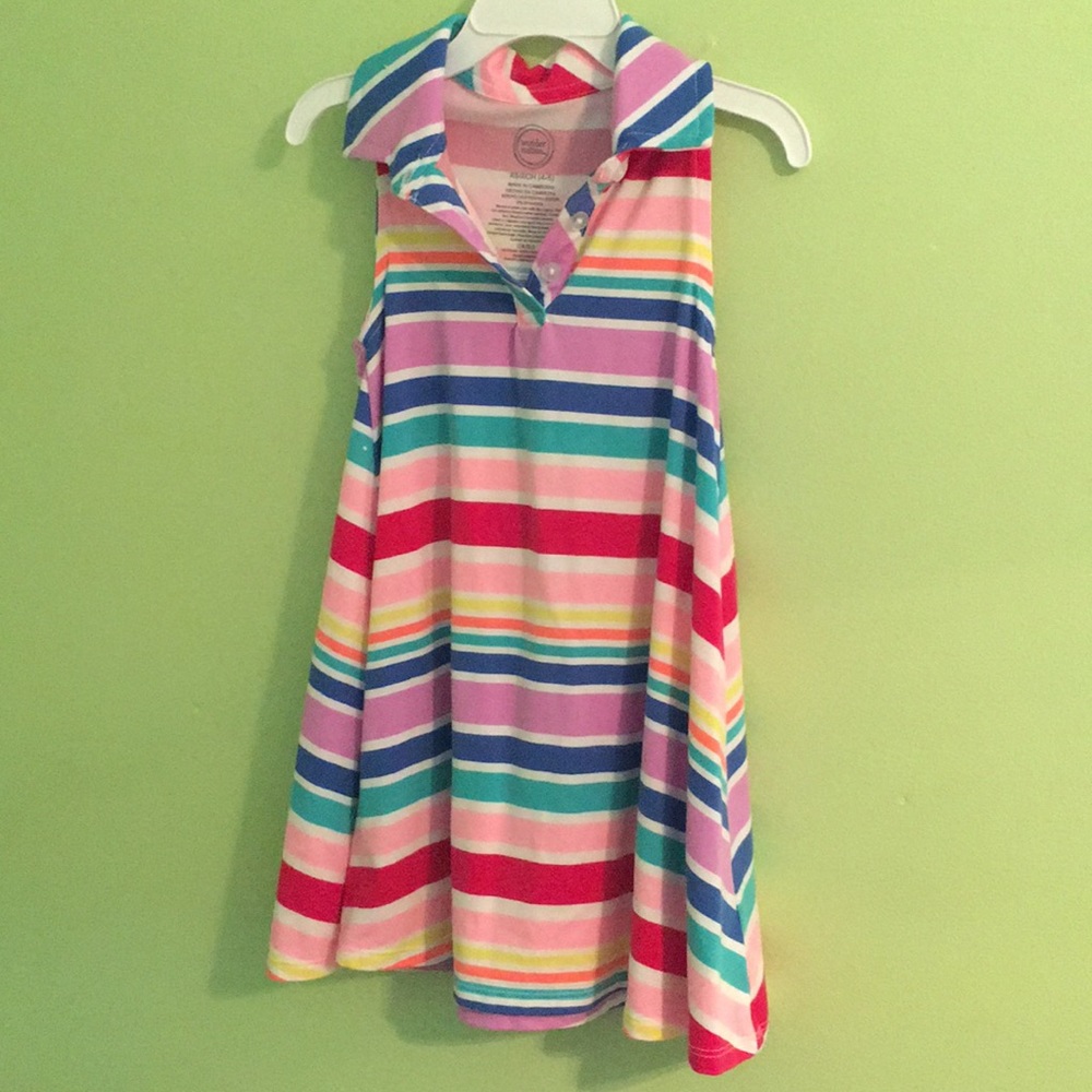 Girls Striped Swing Dress